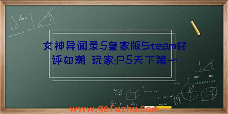 女神异闻录5皇家版Steam好评如潮